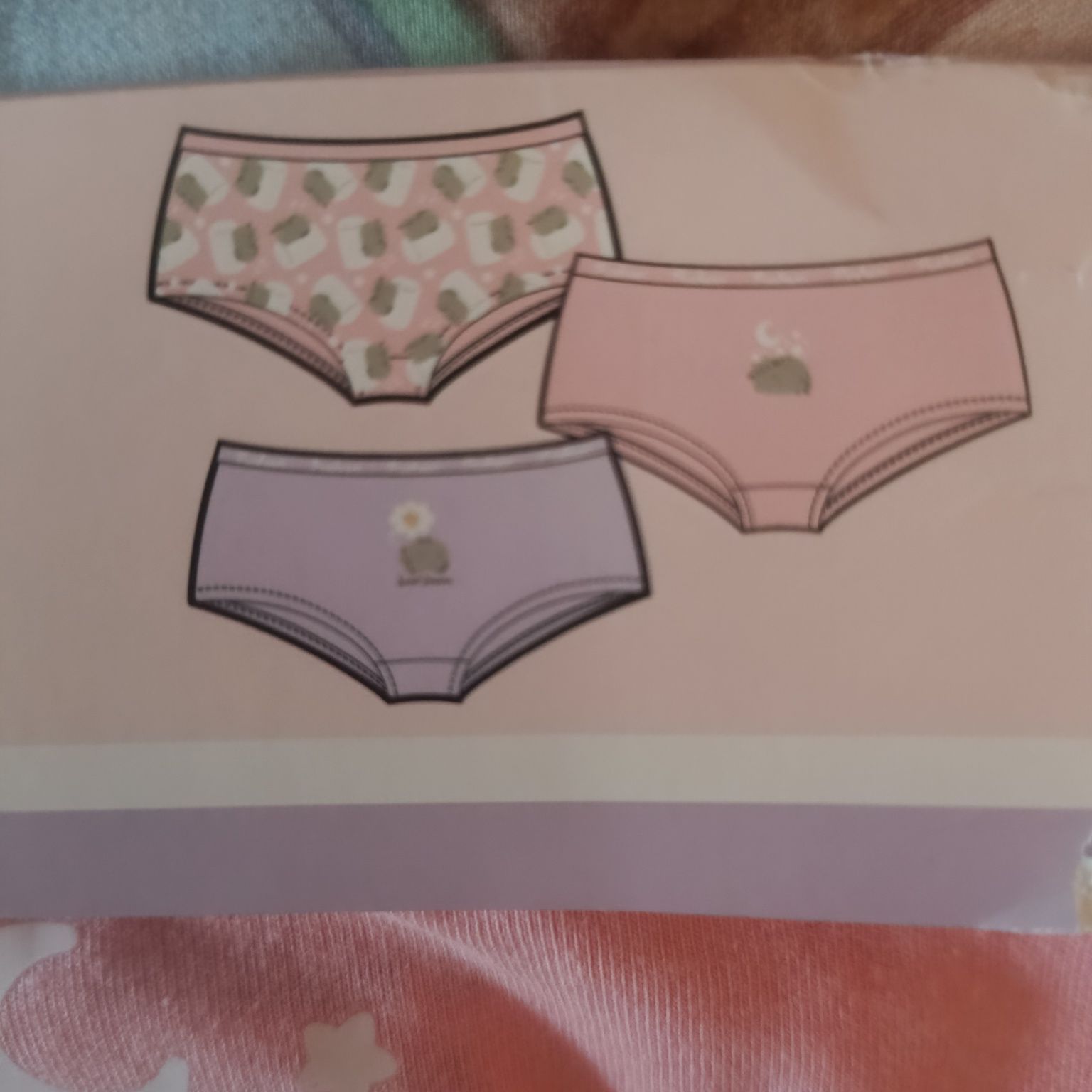Nowe Pusheen hipstery, figi damskie xl, bawełna