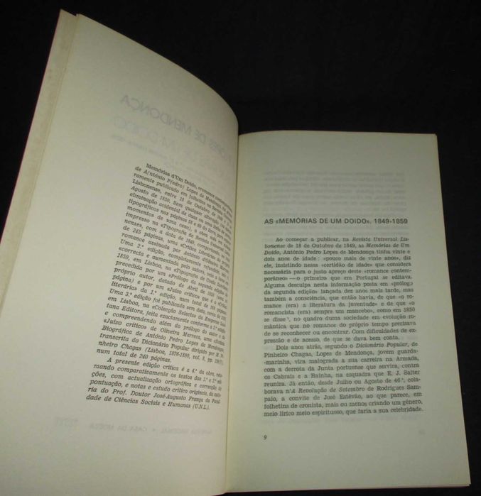 Livro Memórias de um Doido A. P. Lopes de Mendonça