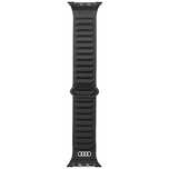 Pasek Audi Logo Genuine Leather Magnetic Ring na Apple Watch 44 / 45 /