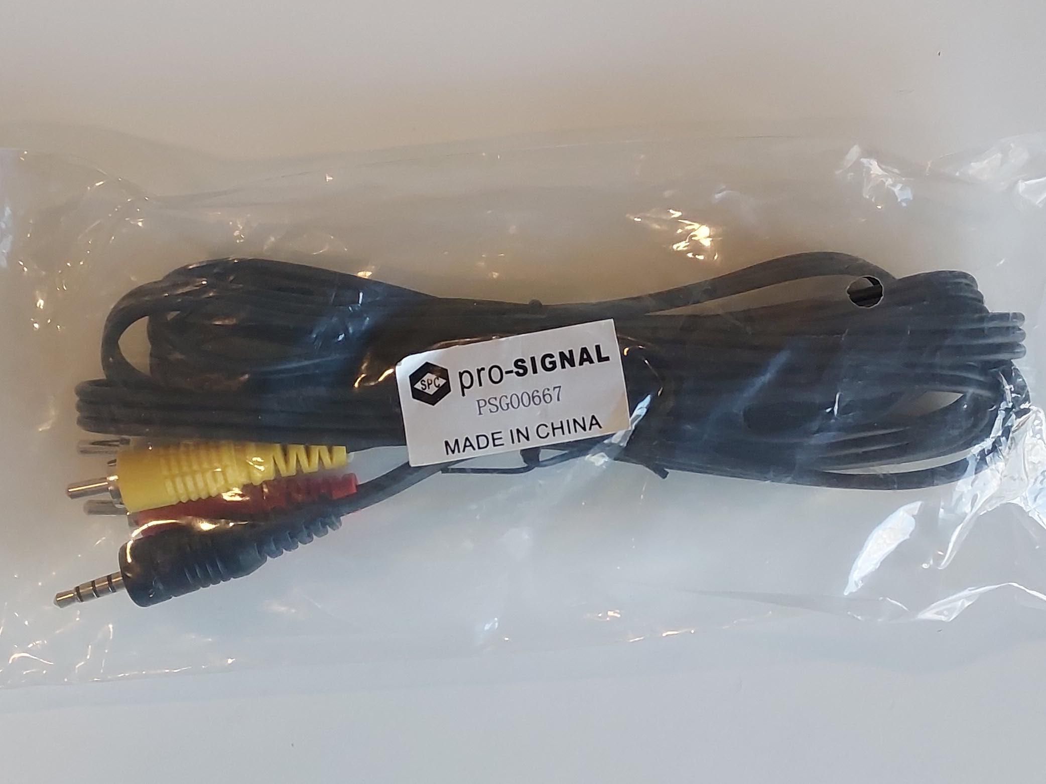 Cabo Jack 3,5 mm a 3 RCA macho