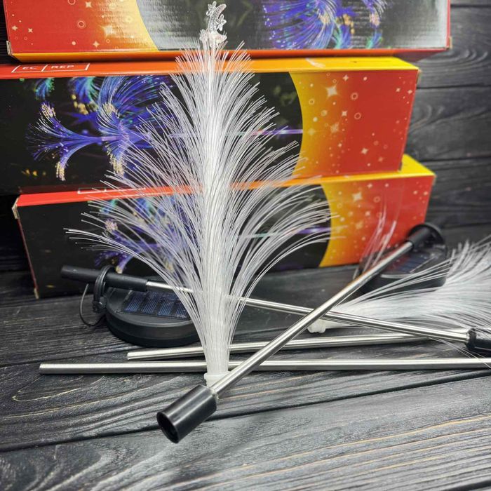 Садовий світильник Ялинка на сонячній панелі (набір 2 шт)