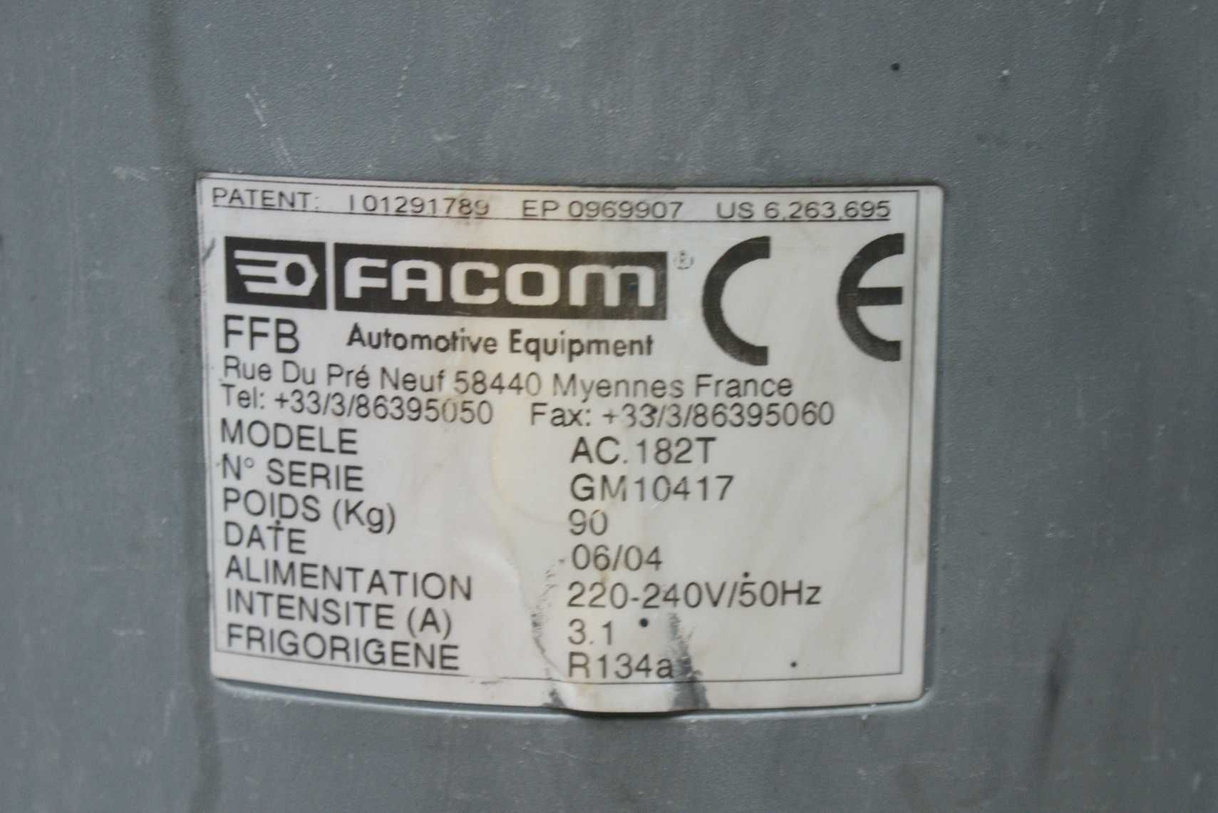 Stacja klimatyzacji Facom AC.182 na czynnik R134a
