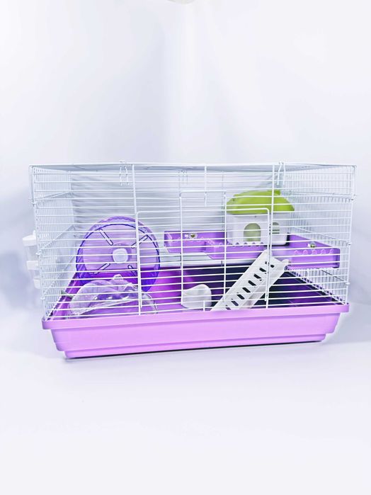 Просторная Клетка для хомяка G05, 46,5×29×29 см с красивой купалкой