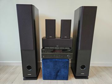 Yamaha RX-V477 zestaw amplituner Yamaha + 5 głośników Yamaha 800W