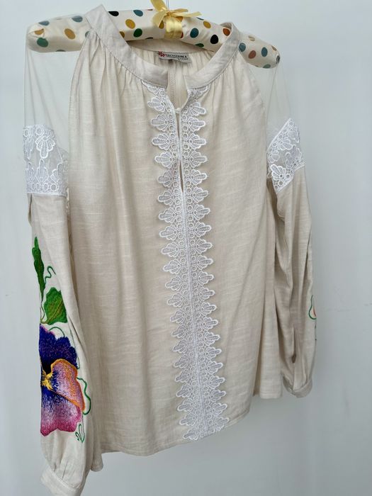 Вишиванка з льону, машина вишивка хс, с