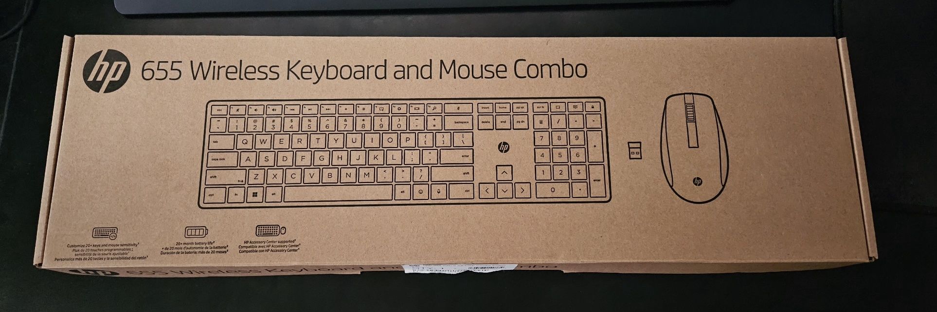 Bezprzewodowa Klawiatura i Mysz HP 655 Wireless Keyboard and Mouse