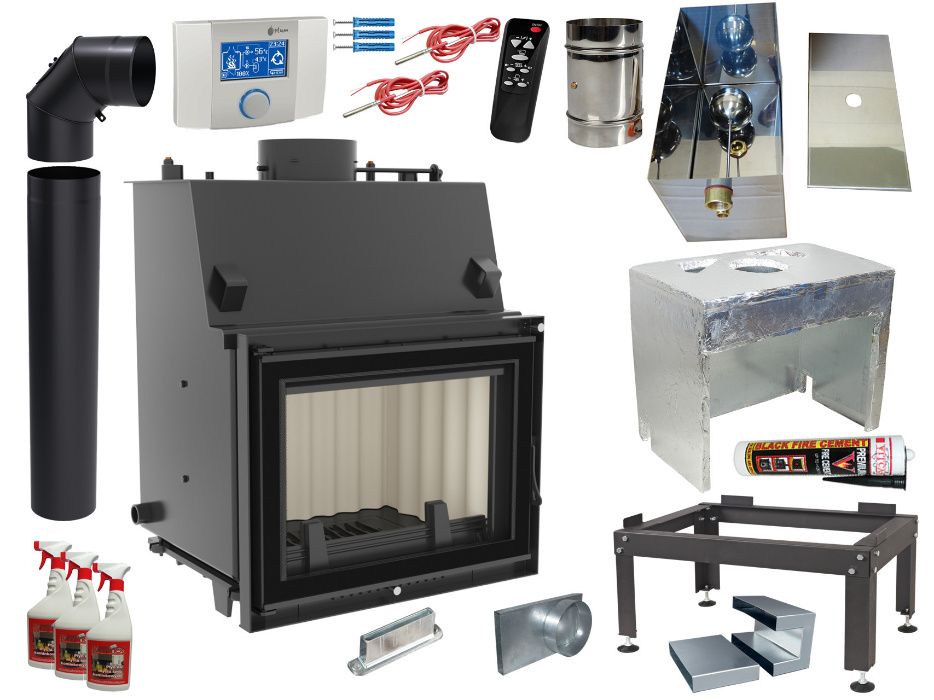 Каміни топки з водяним контуром.Водяним теплообмінником.Продаж,монтаж.