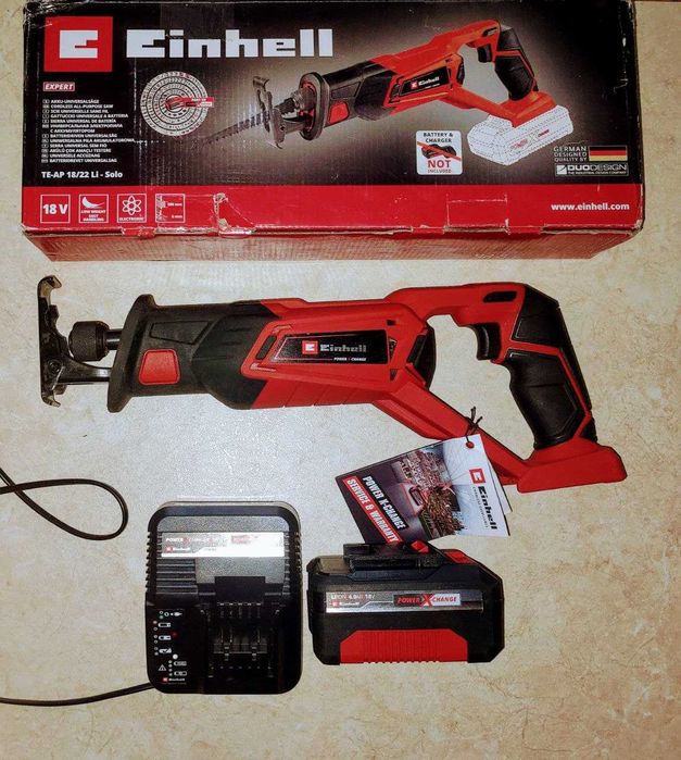 сабельная пила легкая einhell 18v