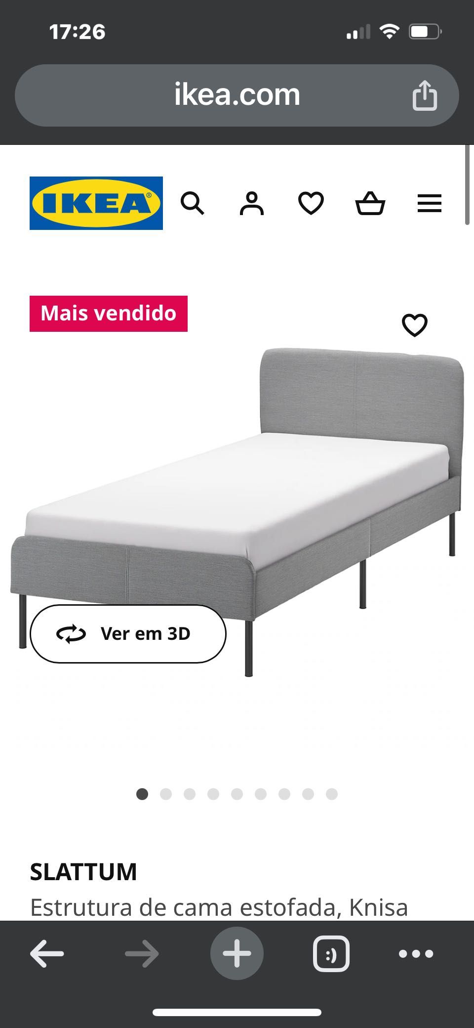 Cama Ikea com colchao