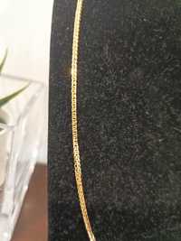 Złoty nowy piękny pełny  łańcuszek wzór lisi ogon 55cm długość