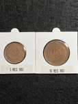 5 Reis e 10 Reis 1901 Açores ( Cobre )