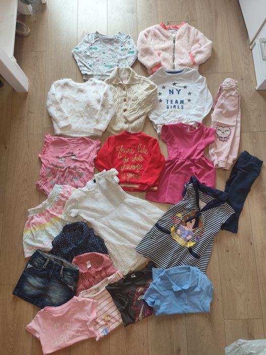 Zestaw/paka ubrań dla dziewczynki 98