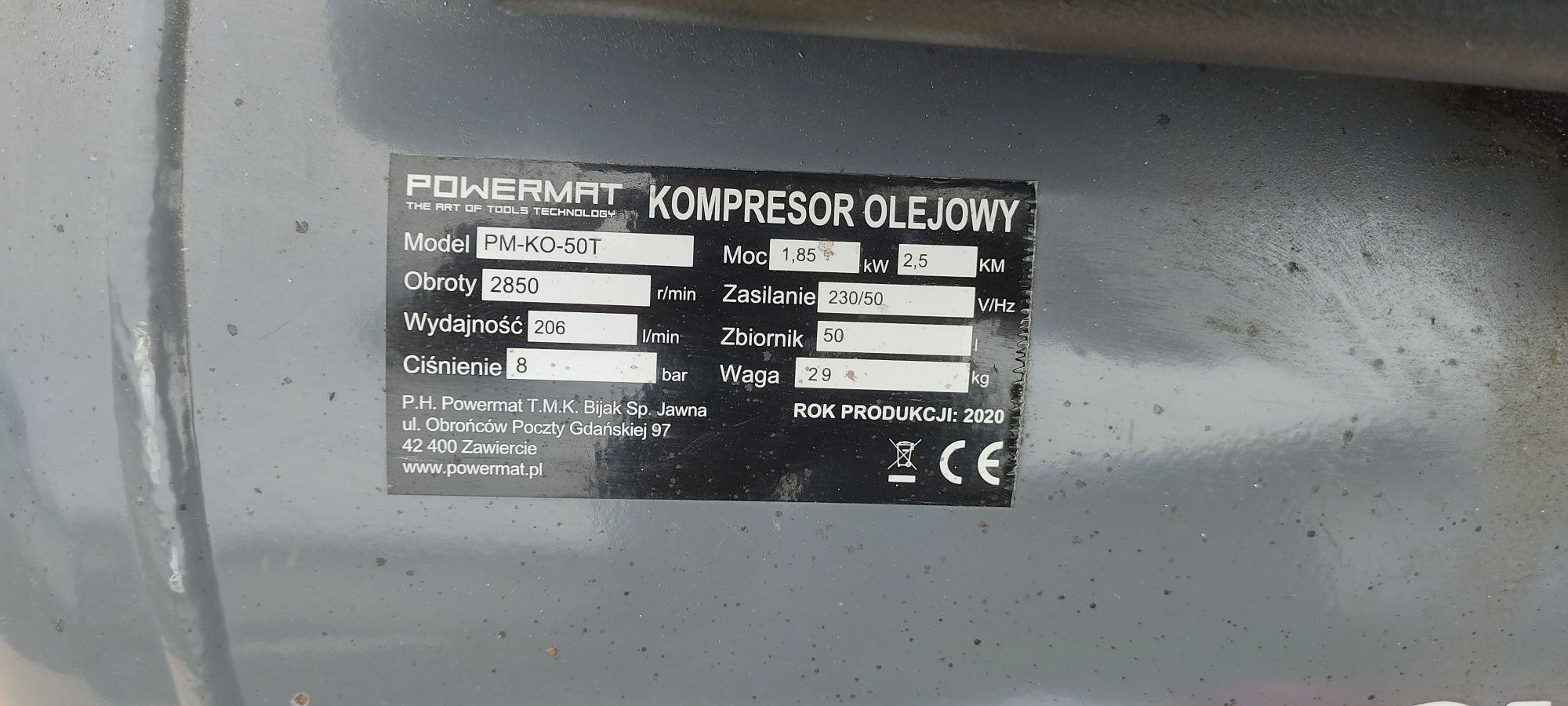 Kompresor Olejowy Powermat 50L