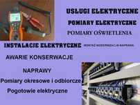 Usługi elektryczne instalacje awarie pomiary