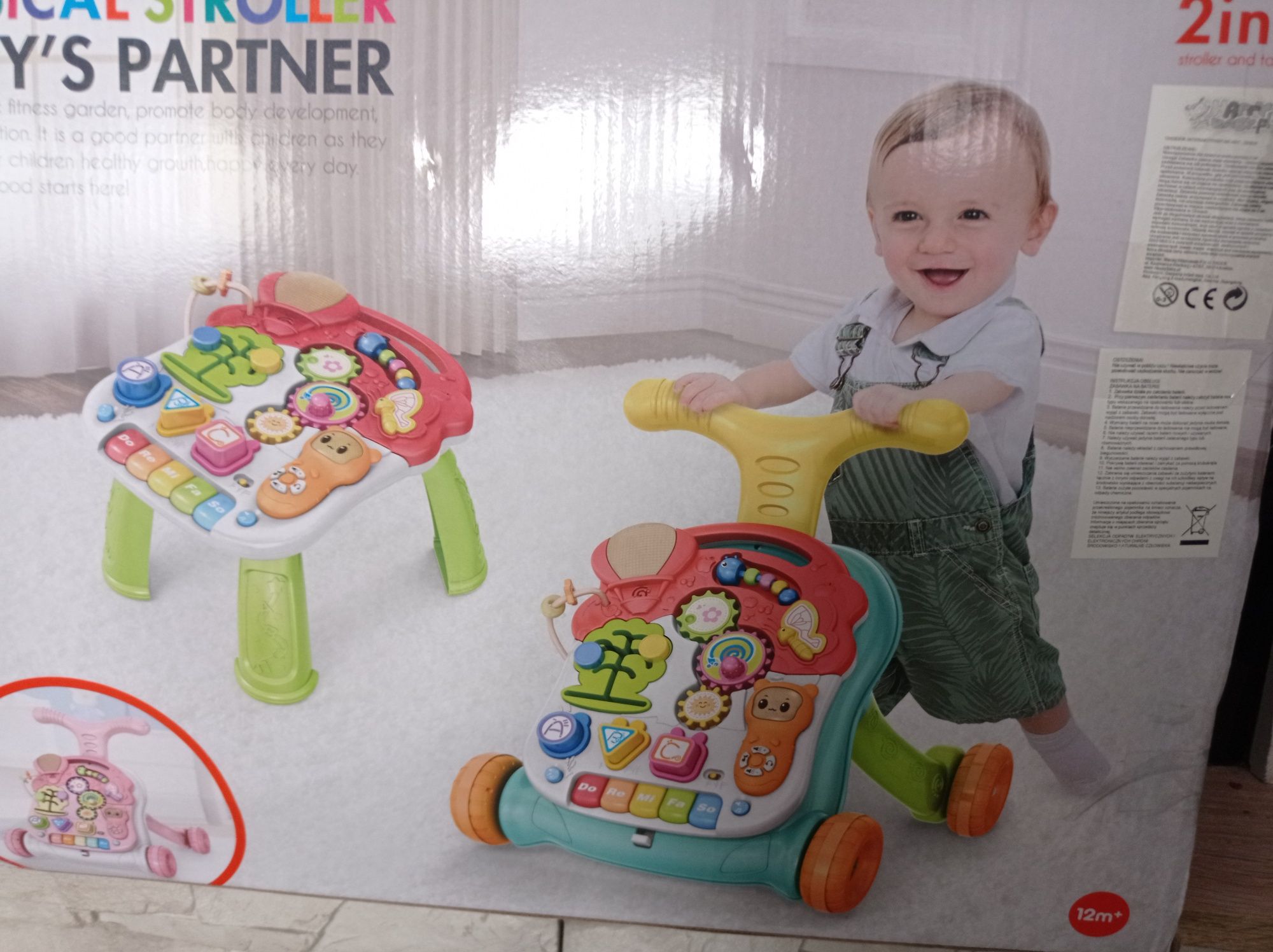 Pchacz jeździk 2w1