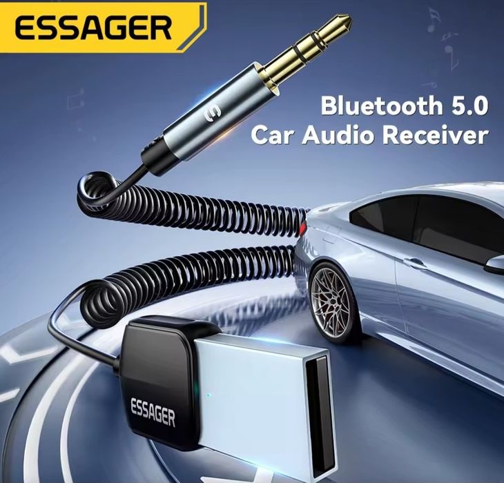 Transmiter samochodowy ESSAGER - USB bluetooth 5.0  WYPRZEDAŻ