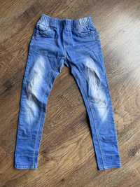 Spodnie jeansowe  122/128 na gumce
