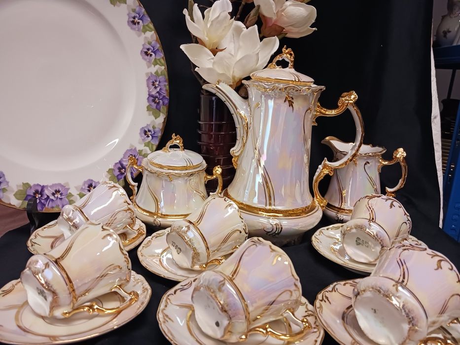 Carl Tielsch serwis kawowy opalizujacy