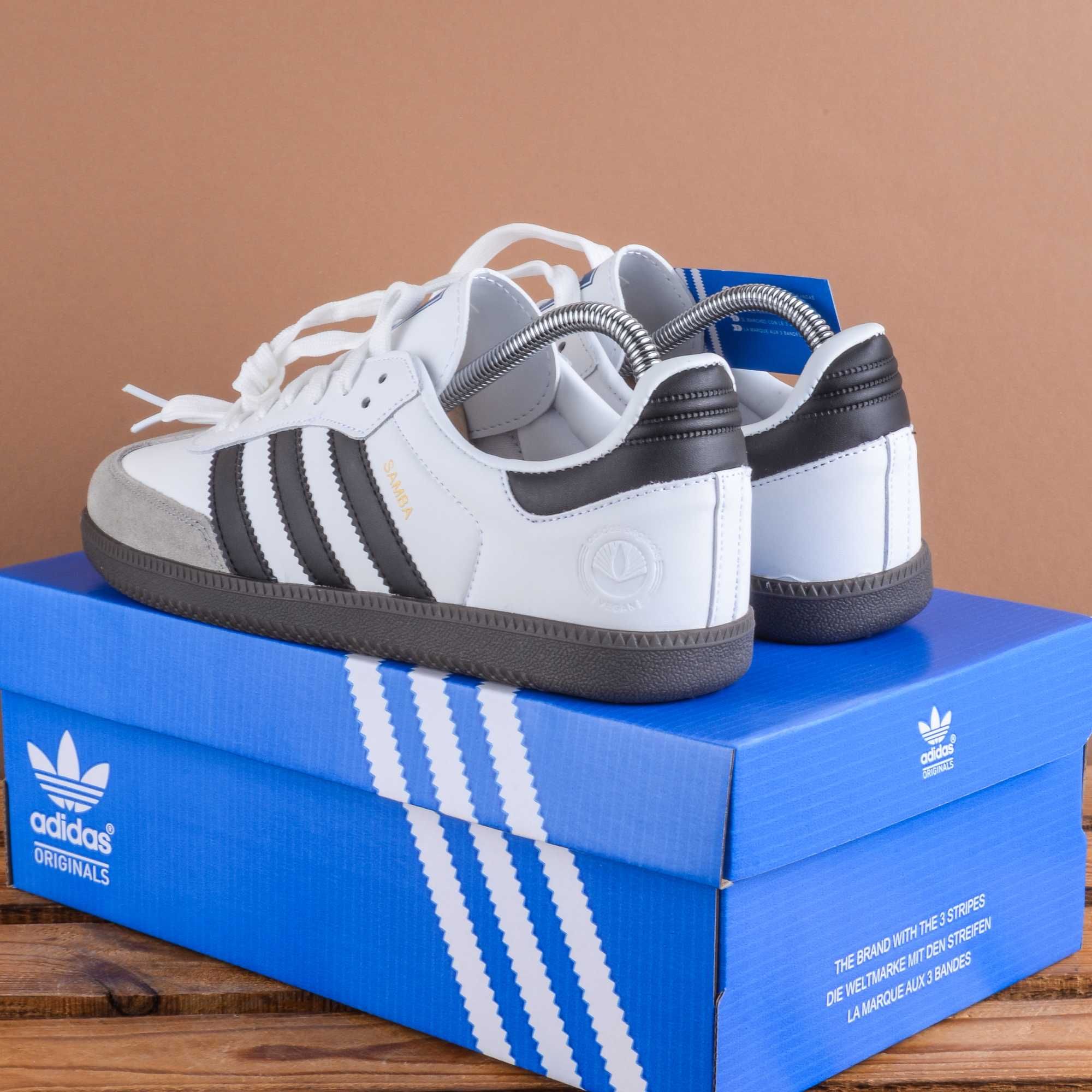 (1851) Кросівки кеди Adidas Samba білі з чорним (41-45)