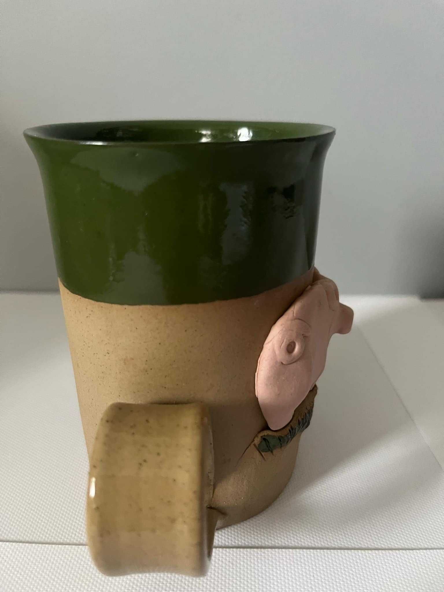 Świnia świnka ceramiczny gliniany kubek