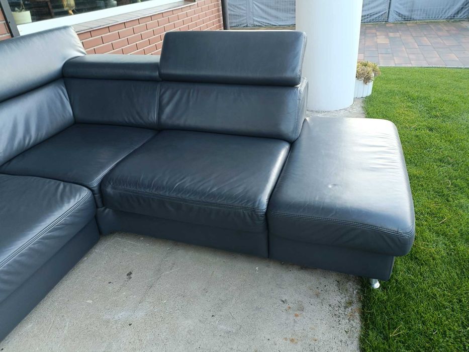 Sprzedam narożnik ze skory -Skóra -skórzany –skórzana -skórzane