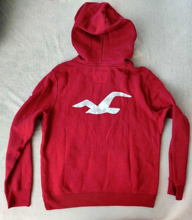 Hollister bluza męska M okazja oryginalna bordowa z kapturem