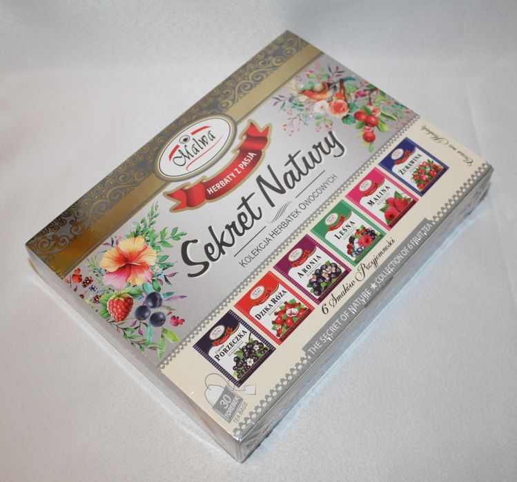 Suplement Malwa herbata owocowa zestaw na prezent 30 t. sekret natury