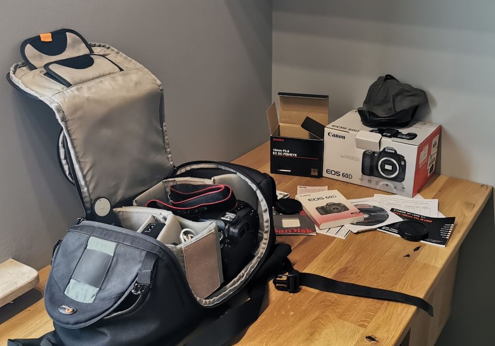 Zestaw foto Canon 60D + Sigma 10 Fisheye + Canon 24-105