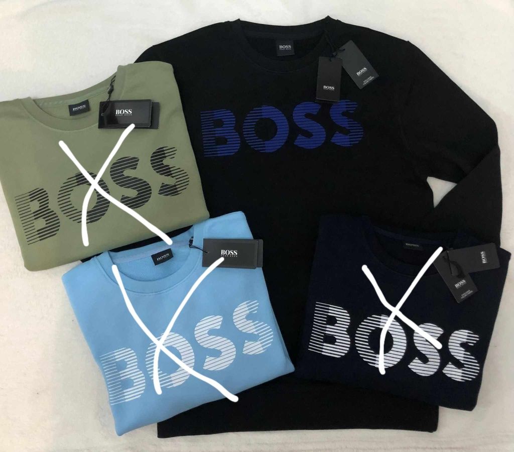 Nowe męskie bluzy Hugo Boss czarne s m