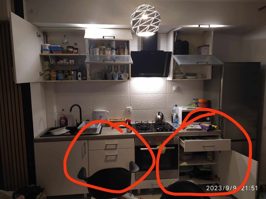 Szafki do zabudowy białe kuchenne