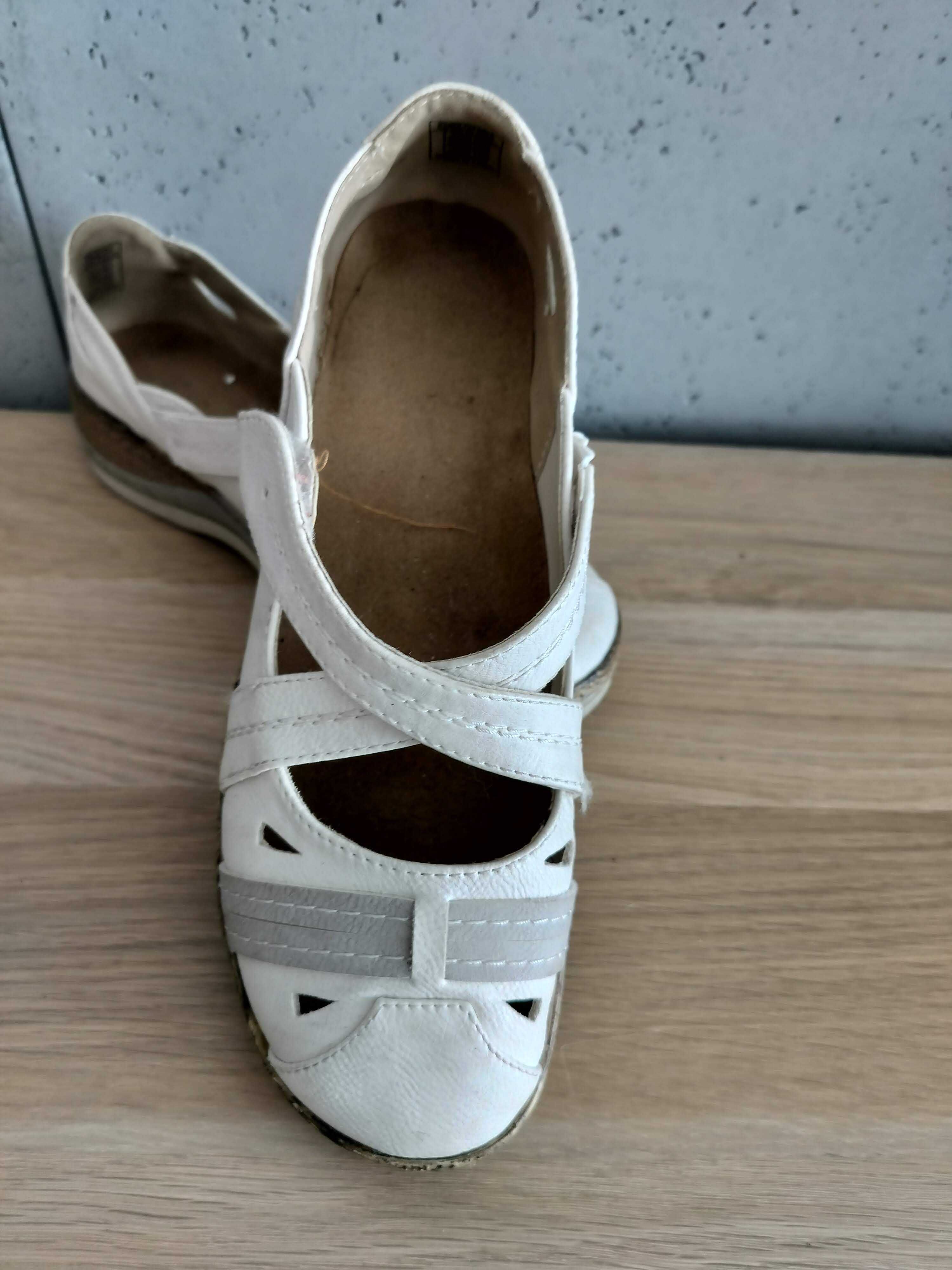 Buty damskie 40 mokasyny naturalna skóra oddychające lekkie dł25,5