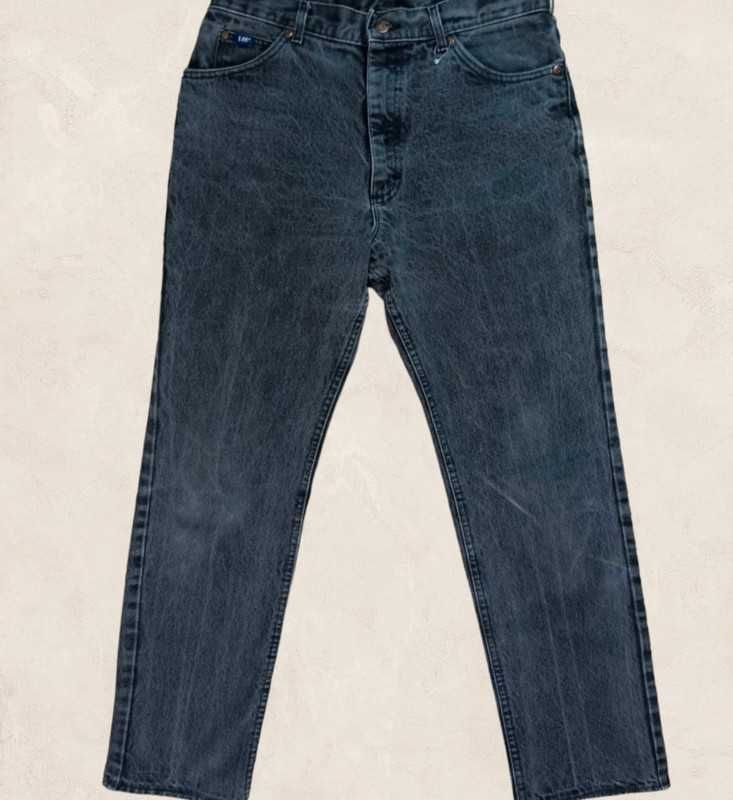 Lee 34/32 szare męskie jeansy straight