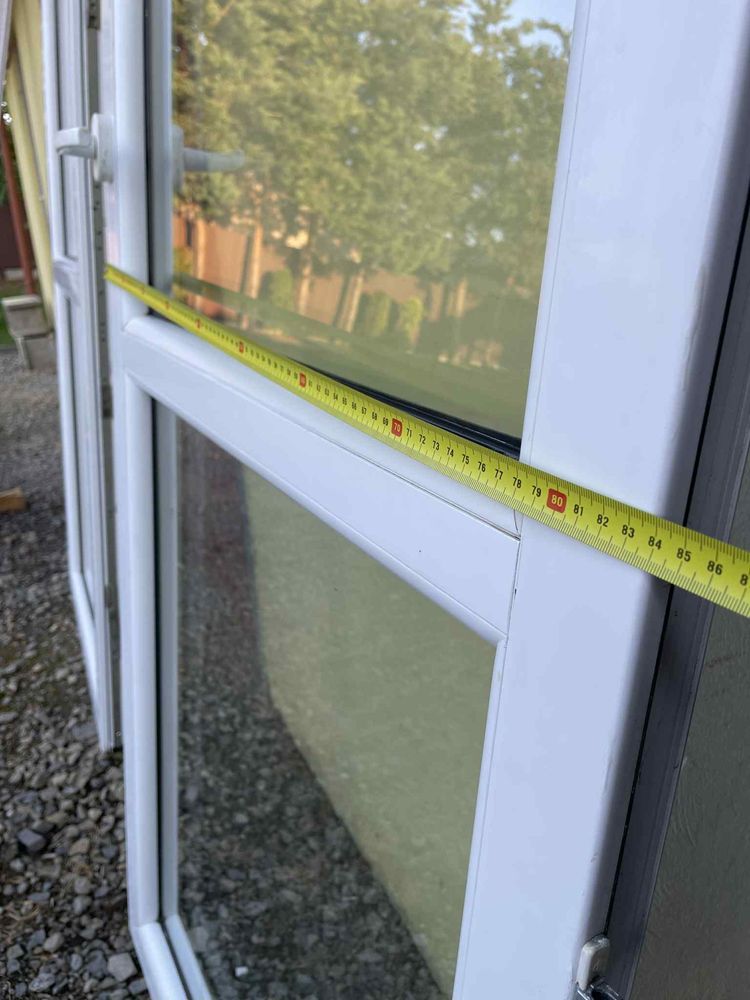 Drzwi balkonowe PCV z demontażu 176x 230 cm (futryna)