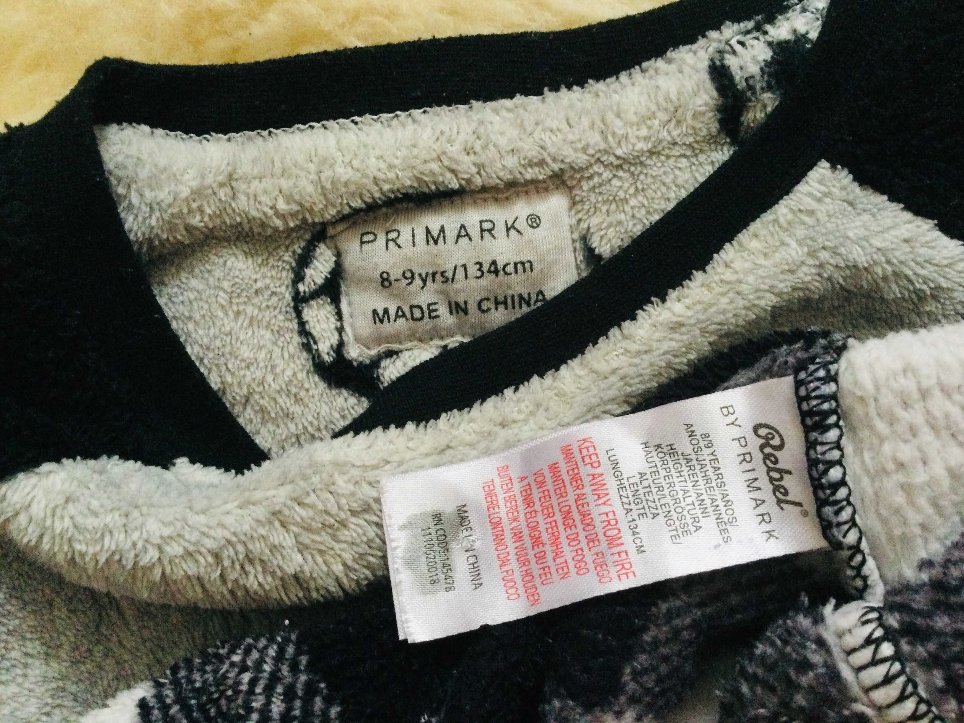 8-9 років, 134 зріст Primark флісова піжама Own Game тепла, м"якенька