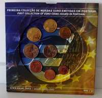 Moedas Série Anual 2002 versão BNC (1.as moedas euro)