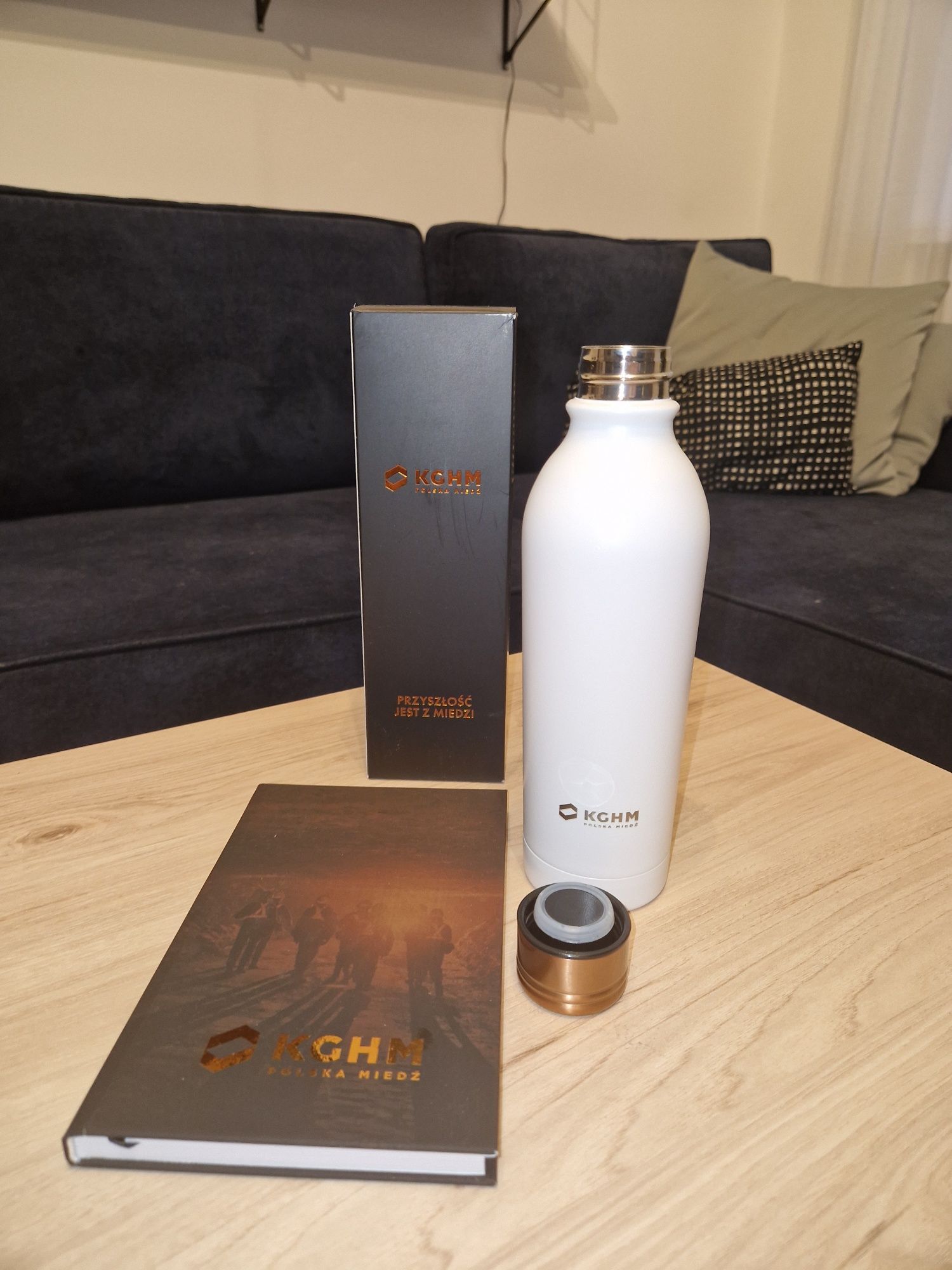 Root7 root 7 butelka termiczna 500ml + notatnik KGHM Miedź zestaw