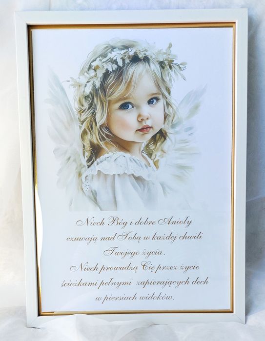 Plakaty#aniołstróż#dziecko#metryczka