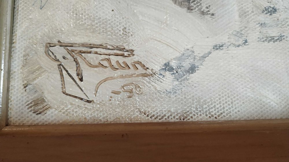 Quadro antigo pintado a óleo