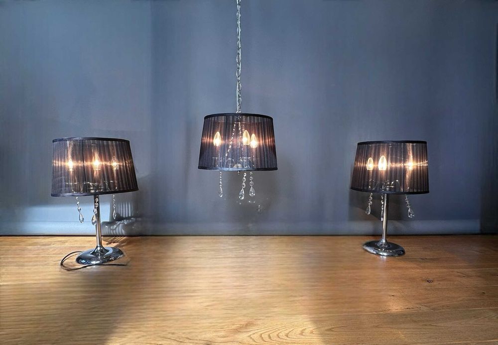 Komplet lamp Vintage, Glamour, Hollywood Regency