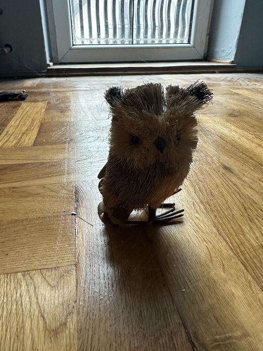 Figurka sowy że słomy własnorecznie robona