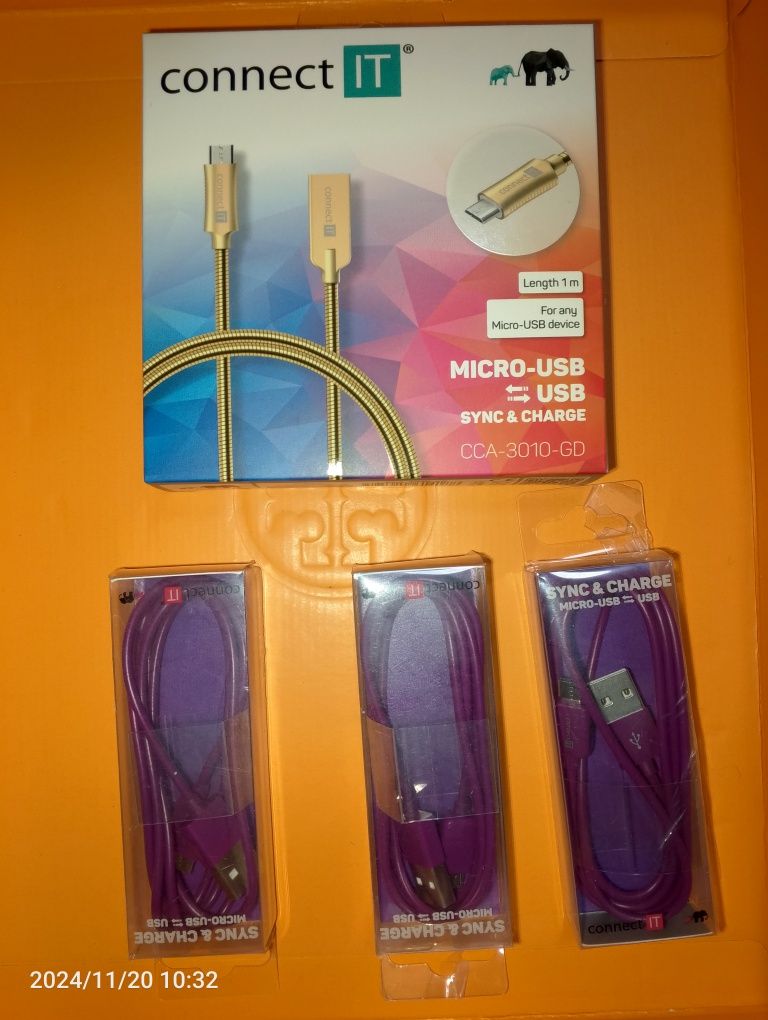Шнур micro usb, зарядне від прикурювача