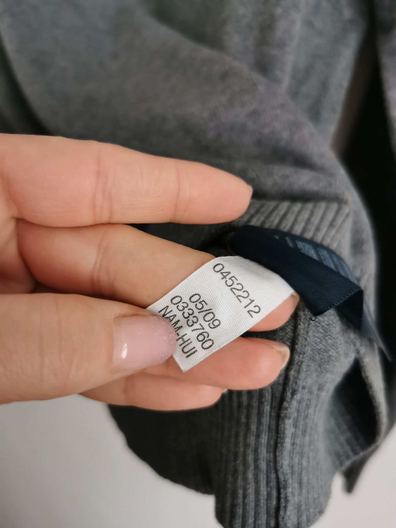 Tommy Hilfiger sweter w serek męski logowany bawełniany S/M