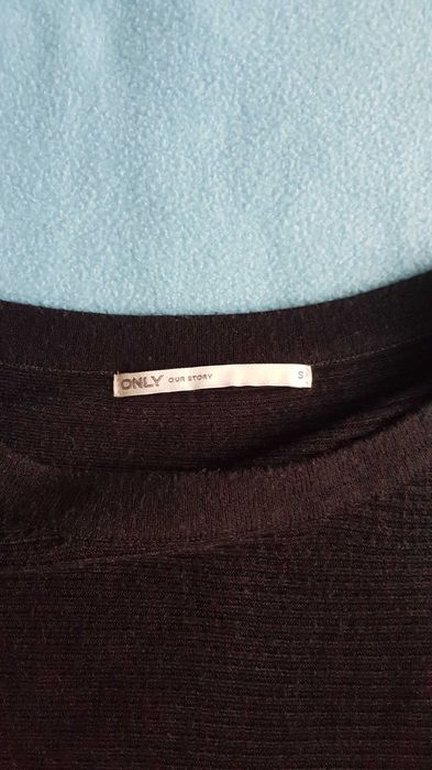 only sweter czarny oversize nietoperz prążki okazja S