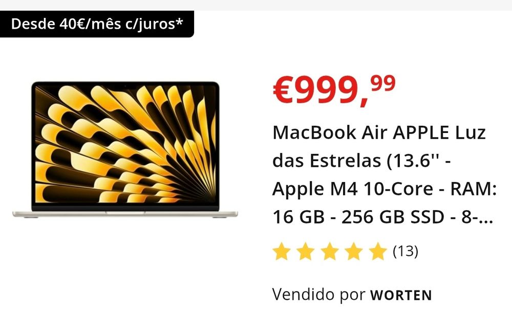 MacBook Air Apple 13.6"
