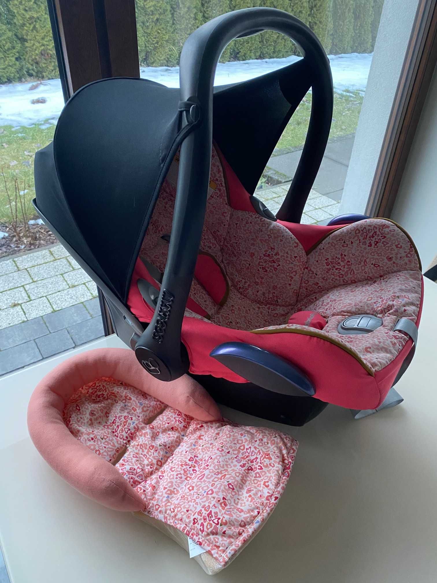 Maxi-Cosi CabrioFix fotelik leopard pink 0-13 kg + IsoFix base