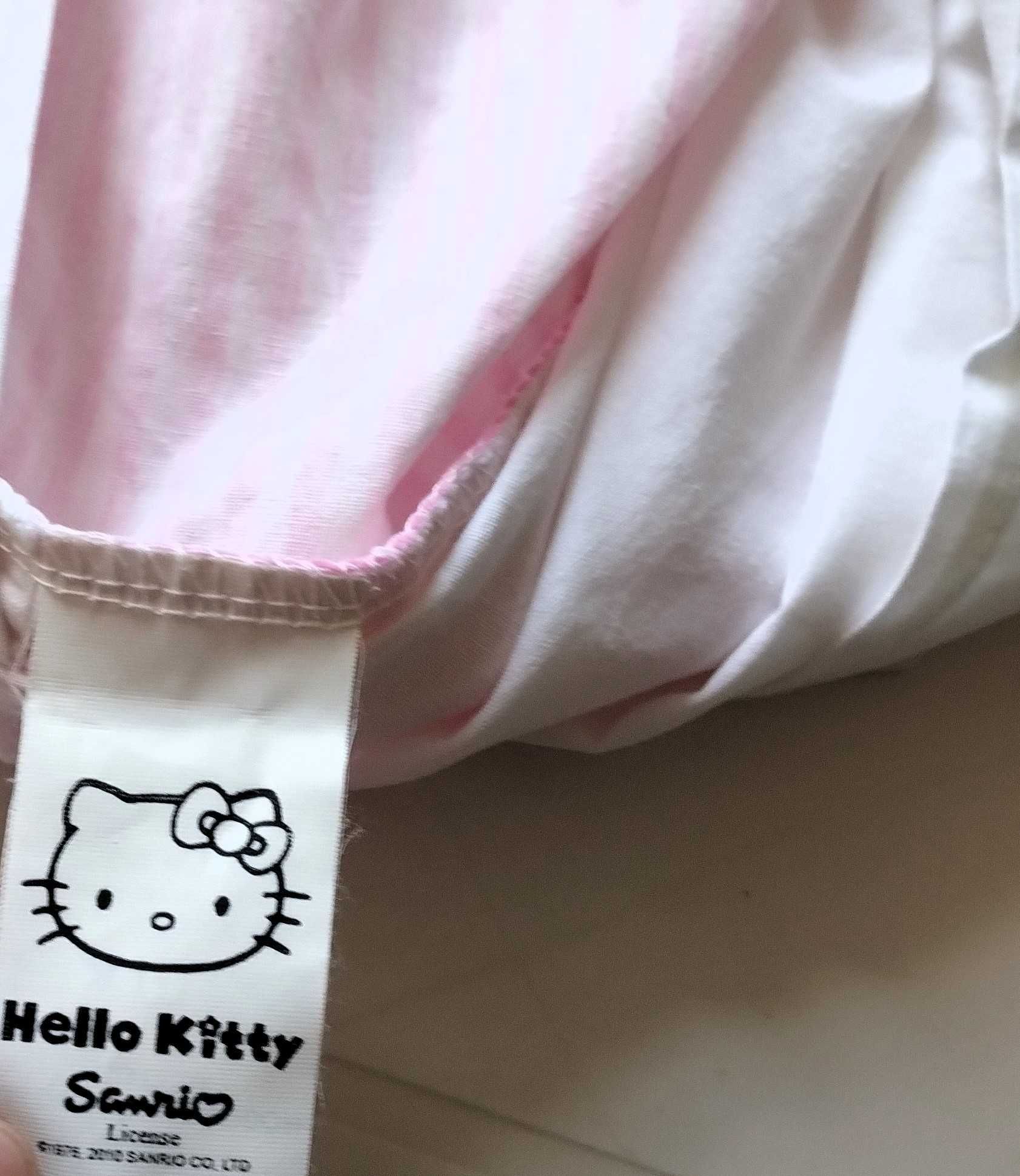 Conjunto Berço Cama Grades Hello Kitty Edredão Capa Almofada
