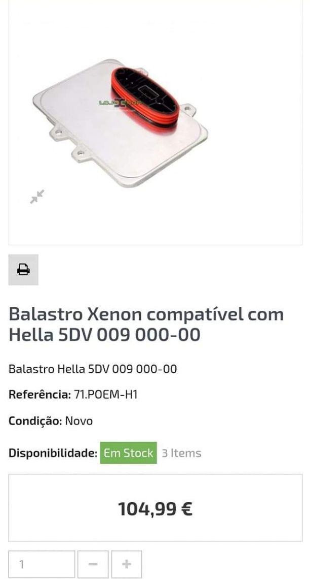 Balastro Xénon D1S