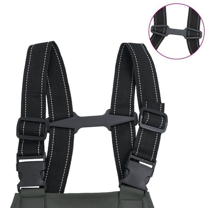 Vidaxl Spodniobuty Wędkarskie, Ciemnozielone, Rozmiar 43