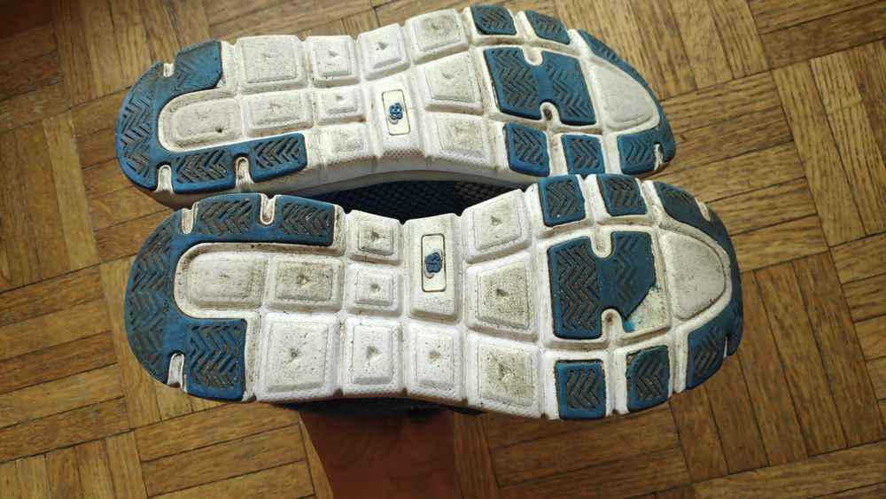 Buty typu adidasy z materiału niebiesko-seledynowe, r. 32