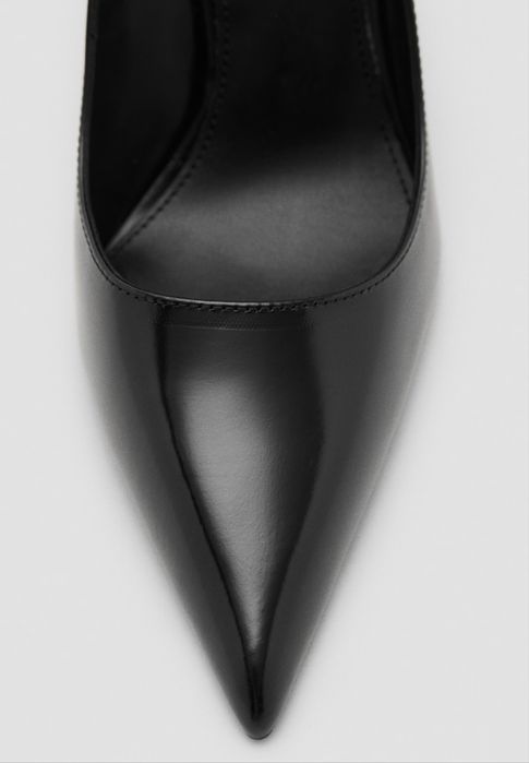 Mango туфли на каблуке натуральная кожа